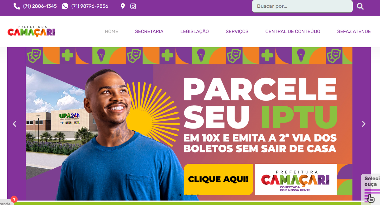 Preview do projeto SEFAZ Camaçari